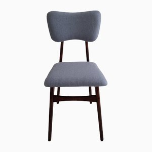 20th Century Blue Wool and Wood Chairs, 1960s, Set of 4