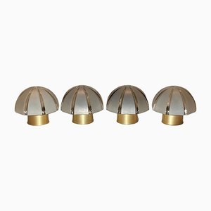 German Space Age Mushroom Wall or Table Lamps from Peill & Putzler, 1970s, Set of 4