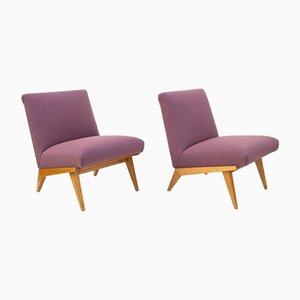Slipper Chair attributed to Jens Risom for Knoll, Set of 2
