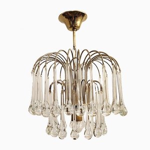 Ceiling Lamp with Crystals from Venini, Italy, 1970s