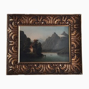 C. Rmile, House on the Lake, 19th Century, Oil on Canvas, Framed