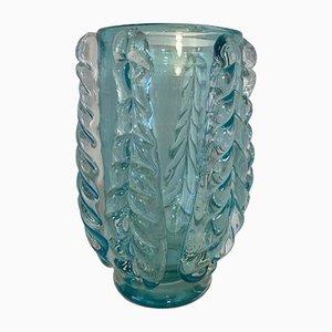 Turquoise Murano Glass Vase from Cenedese, Italy