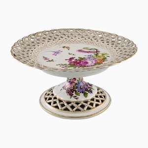 Antique Compote in Openwork Porcelain from Meissen