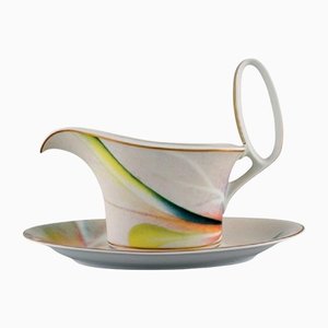 Large Mythos Sauce Boat with Saucer by Paul Wunderlich for Rosenthal, Set of 2
