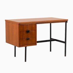 Mahogany Multitaple Desk by Jacques Hitier for Multiplex, 1950s