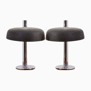Table Lamps with Steel Base, 1960s, Set of 2