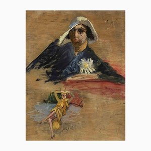 Antonio Feltrinelli, Women, Oil on Canvas, 1930s, Framed