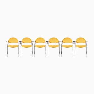 Gelbe Stühle, Italien, 1970er, 4er Set