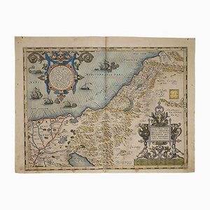 Abraham Ortelius, Mapa de Palestina, Grabado original, 1584