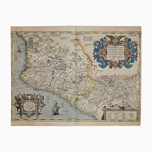 Abraham Ortelius, Mapa Nova Hispania, Grabado original, 1584