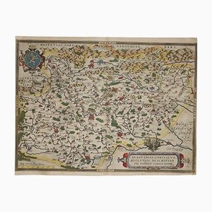 Abraham Ortelius, Burgundiae Comitatus Map, Grabado original, 1584