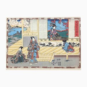 Utagawa Kunisada (Toyokuni III), Yugiri, Original Woodcut, 1850s
