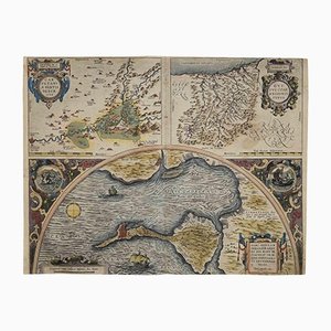 Abraham Ortelius, Mappa di Cadice, Incisione originale, 1584