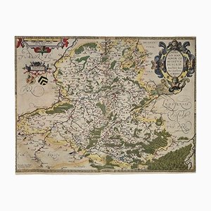 Abraham Ortelius, Hannonia Map, Original Etching, 1584