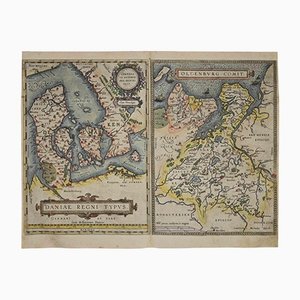 Abraham Ortelius, Dania and Oldenburgum Maps, Original Etching, 1584