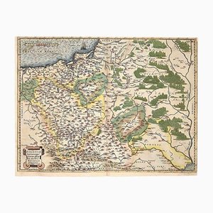 Abraham Ortelius, Poloniae Regnum Map, Grabado original, 1584
