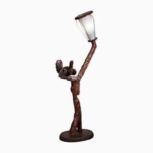 Lámpara de pie de haya de Aldo Tura, Italy, años 50