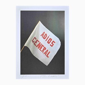 Bettino Craxi, Adios General, Original Lithographie, 1989