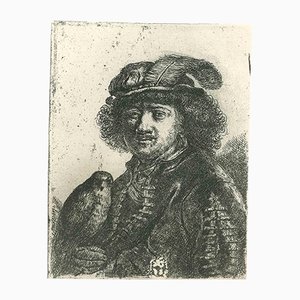 After Rembrandt, Man with a Hawk, Etching, 19th-Century