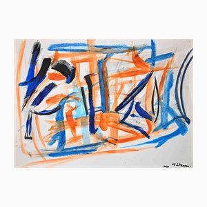 Giorgio Lo Fermo, Abstract Composition, Original Tempera and Watercolor, 2020