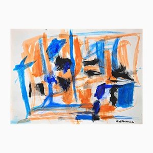 Giorgio Lo Fermo, Abstract Composition, Original Tempera and Watercolor, 2020