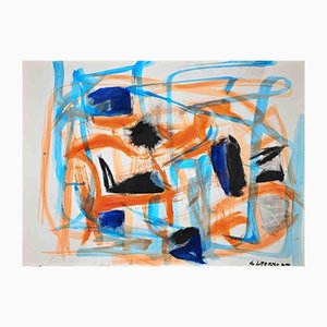Giorgio Lo Fermo, Composición abstracta, témpera y acuarela, 2020