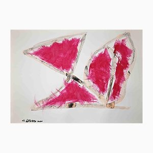 Giorgio Lo Fermo, Abstract Composition, Original Tempera and Watercolor, 2020