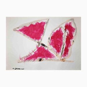 Giorgio Lo Fermo, Composición abstracta, Original témpera y acuarela, 2020