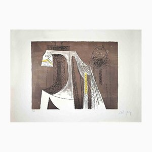 Wifredo Lam, Indifferent, Original Lithographie, 1960er