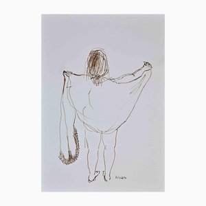 Roberto Cuccaro, Dessin Original de Femme, 2000s