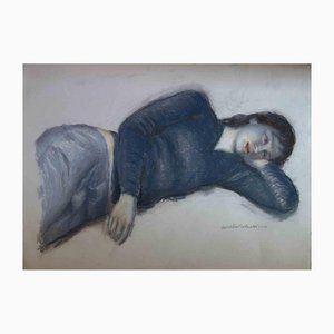 Aurelio Bulzatti, Donna Sdraiata, Pastel original, 2009