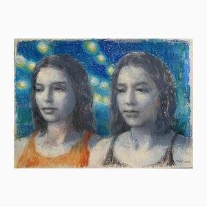 Aurelio Bulzatti, Due Donne, Original Pastel, 2019