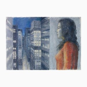 Aurelio Bulzatti, Donna Citta, Original Pastel, 2014