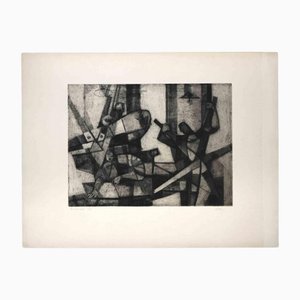 Les Imprimeurs, Original Etching, Mid-20th Century