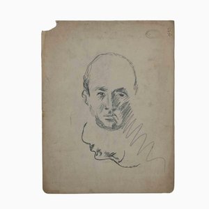 Mino Maccari, Portraits, Original Drawing, Mid 20th-Century