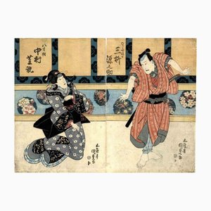 Utagawa Kunisada (Toyokuni III), Kabukie, Original Holzschnitt, 1840