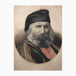 Portrait of Giuseppe Garibaldi, Lithograph, Early 20th-Century