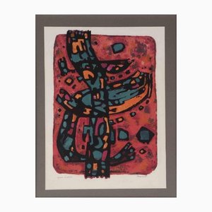 Alfred Manessier, Abstract Composition, Original Lithograph- Mid 20th-Century