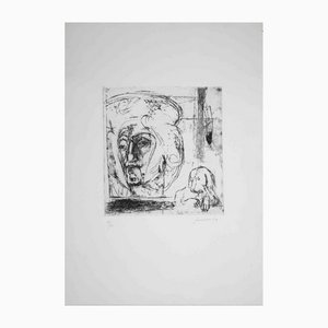 Piero Guccione, Composition, Original Etching and Drypoint, 1964