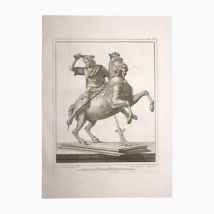 Francesco Cepparoli, legionario con el caballo, aguafuerte, siglo XVIII