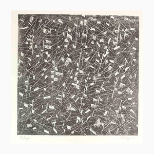 Mark Tobey, Composición abstracta, aguafuerte y aguatinta, 1970
