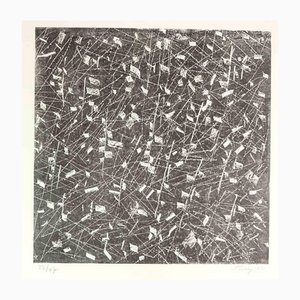 Mark Tobey, Composizione astratta, Acquaforte originale e acquatinta, 1970