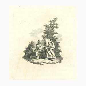 Philip Audinet, Scene from the Gospel, Original Etching, 1810