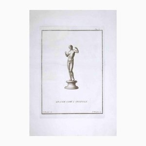 Filippo Morghen, Ancient Roman Statue of Aphrodite, Original Etching, 1700s