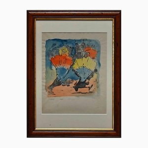 Mino Maccari, Magic Creatures, Original Lithograph, Mid 20th-Century, Framed
