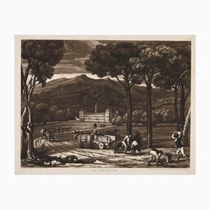 Thomas Lupton, View of Vallombrosa, Original Etching, 1833