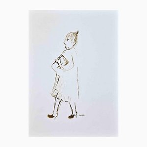 Roberto Cuccaro, Walking Woman, Original Drawing, 2000s