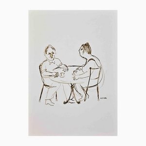 Roberto Cuccaro, The Cafe, Original Drawing, 2000s