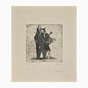 Grotesques, Pointe Sèche Originale, Milieu du 19ème Siècle
