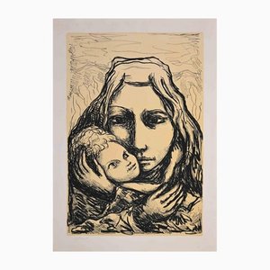 Carlo Levi, Mother and Child, Original Lithograph­, Mid 20th-Century